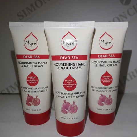 LOT OF APPROX 14 X 100ML MYREL DEAD SEA ENRICHED WITH POMEGRANAT EXTRACT HAND & NAIL CREAM 