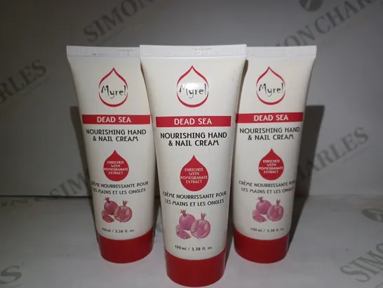 LOT OF APPROX 14 X 100ML MYREL DEAD SEA ENRICHED WITH POMEGRANAT EXTRACT HAND & NAIL CREAM 