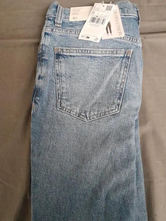 MANGO MOM JEANS HIGH-WAIST REGULAR-FIT ANKLE-LENGTH SIZE 12