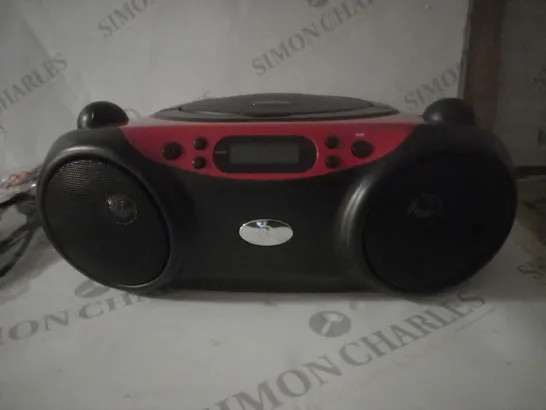 BOXED POLAROID BLUETOOTH CD BOOMBOX BLACK/RED