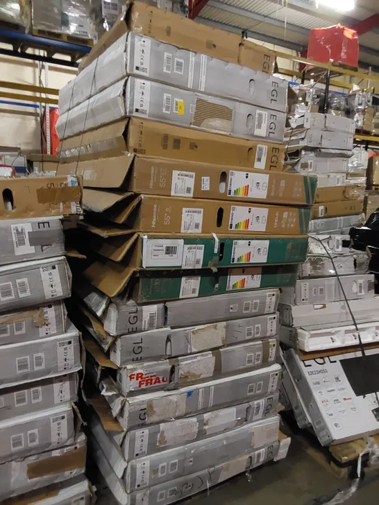 PALLET OF APPROXIMATELY 15 X ASSORTED UNTESTED TVS. BRANDS, MODELS AND CONDITIONS VARY