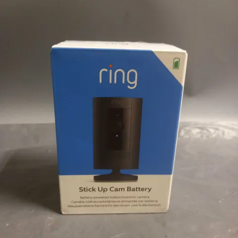 BOXED RING STICK UP CAM BATTERY INDOOR/OUTDOOR CAMERA