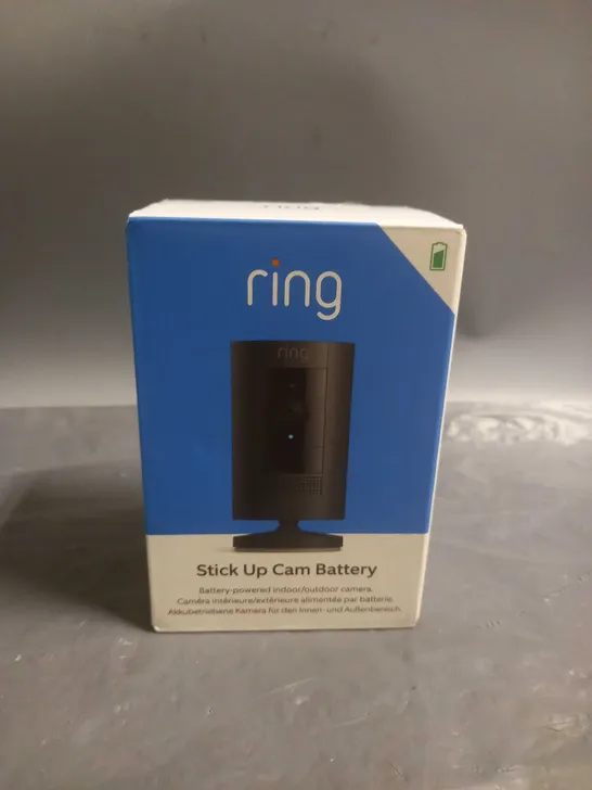 BOXED RING STICK UP CAM BATTERY INDOOR/OUTDOOR CAMERA