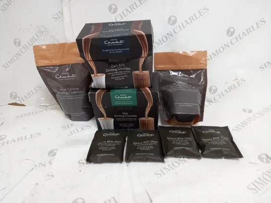 BOX OF ASSORTED FOOD AND DRINK ITEMS TO INCLUDE HOTEL CHOCOLAT DRINKING CHOCOLATE, 