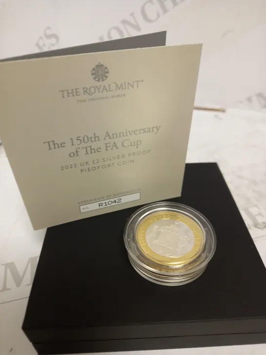 THE ROYAL MINT THE 150TH ANNIVERSARY OF THE FA CUP 2022 UK £2 SILVER PROOF PIEDFORT COIN