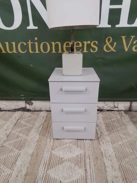 DESIGNER RAUCH GREY 3-DRAWER CABINET  RRP £215