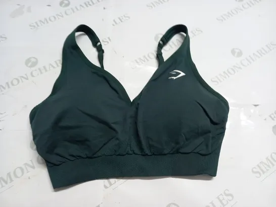 GYMSHARK GREEN SPORTS BRA - L