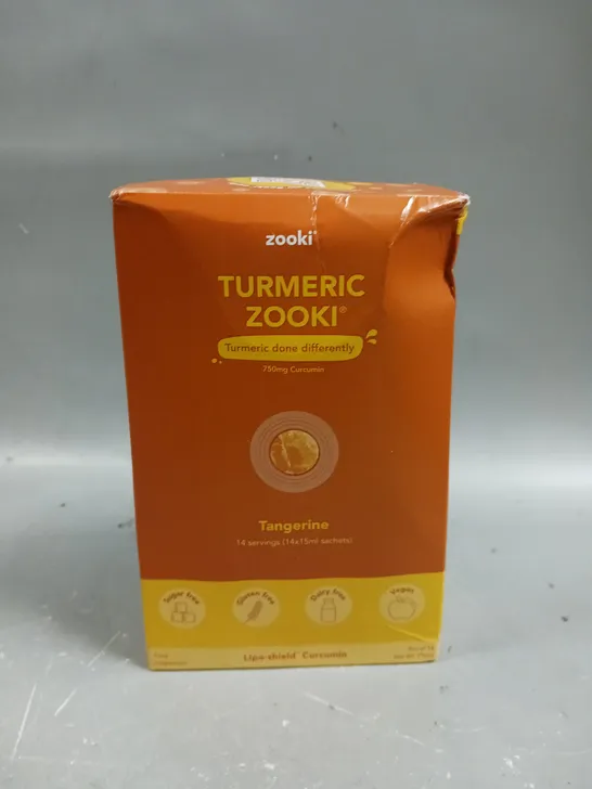 BOXED ZOOKI LIPO-SHIELD CURCUMIN TURMERIC - TANGERINE - BOX OF 14 