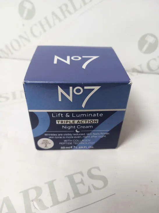 BOXED NO.7 LIFT AND LUMINATE TRIPLE ACTION NIGHT CREAM 50ML