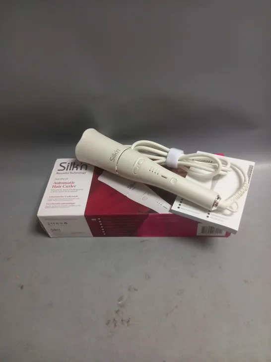 BOXED SILK'N AUTOTWIST AUTOMATIC HAIR CURLER IN WHITE