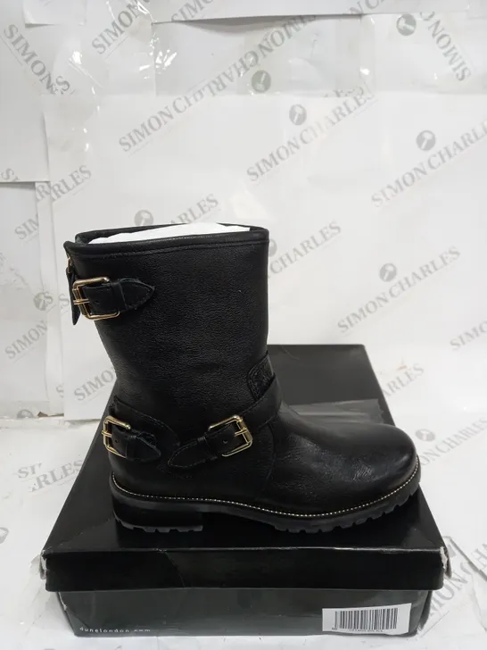 DUNE PANTHERS LEATHER BOOTS IN BLACK SIZE 4