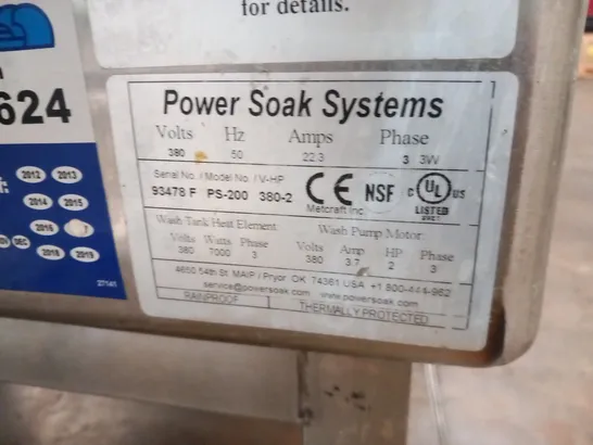 POWER SOAK PS 200 POT WASH SYSTEM 