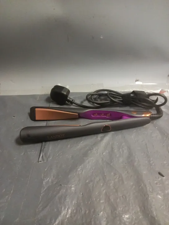 LANDOT HS168 HAIR STRAIGHTENER IN PURPLE/BLACK