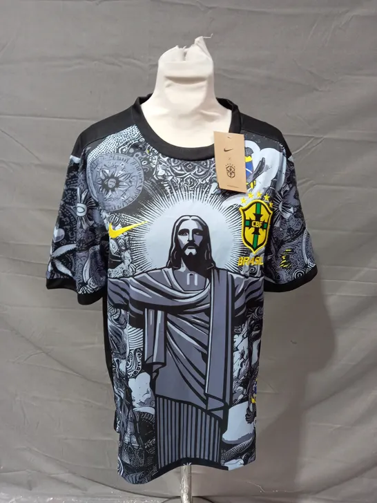 BRAZIL 2024/25 BLACK 'CHRIST THE REDEEMER' SPECIAL EDITION SHIRT - MEDIUM