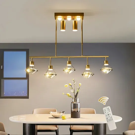 BOXED 10 - LIGHT GOLD LED KITCHEN ISLAND PENDANT 