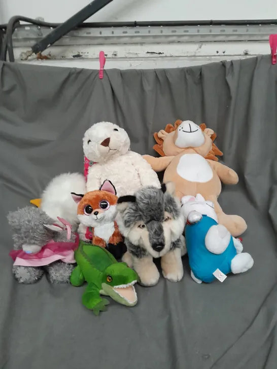 BOX OF ASSORTED PLUSH SOFT TEDDIES