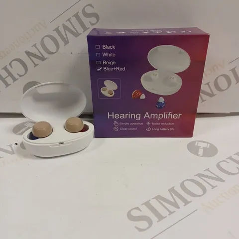 BOXED UNBRANDED HEARING AMPLIFIER WITH CHARGING CASE 