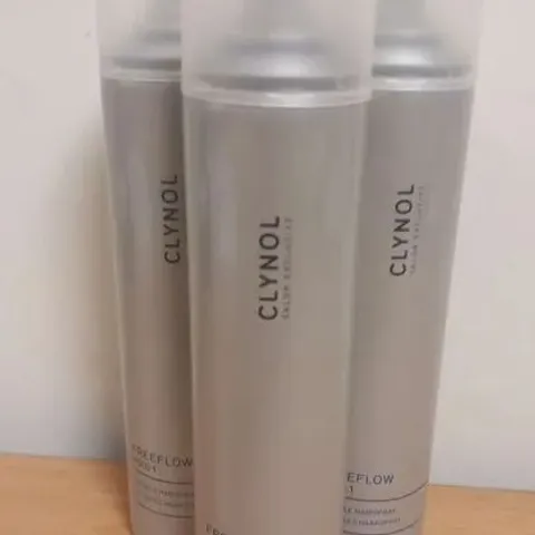 APPROXIMATELY 60 BOXES OF APPROXIMATELY 12 CLYNOL SALON EXCLUSIVE FREEFLOW HOLD 1 FLEXIBLE HAIRSPRAY 300ML(720 TUBS IN TOTAL, RRP APPROXIMATELY £2637)