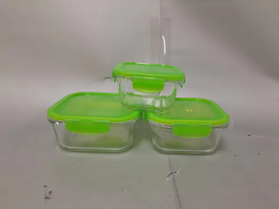 BOXED SET OF 3 LOCK&LOCK GLASS FOOD CONTAINERS