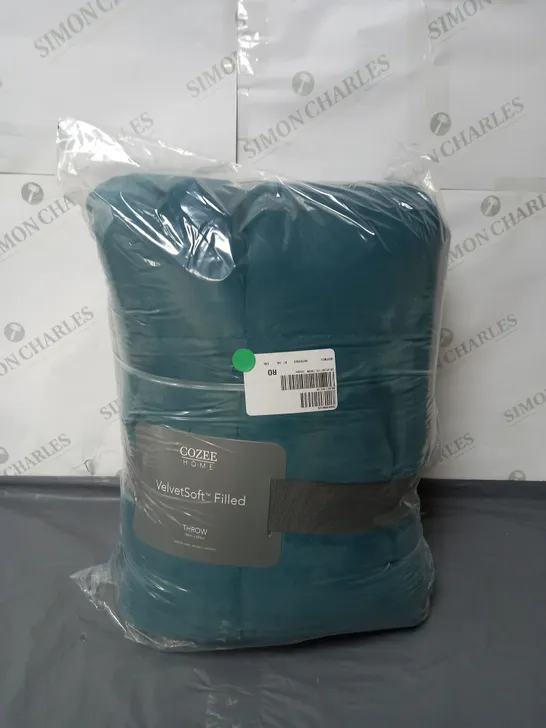 COZEE HOME VELVET SOFT FILLED THROW 