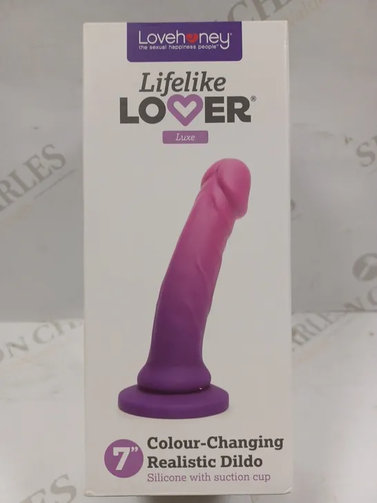 BOXED LOVEHONEY LIFELIKE LOVER LUXE COLOUR-CHANGING REALISTIC 7" DILDO 