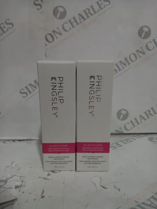 SET OF 2 PHILIP KINGSLEY ELASTICIZER DEEP CONDITIONING TREATMENT - 75ML