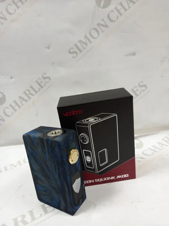 LEON SQUONK MOD BY VPDAM  WITH A REPLACEMENT SQUONK BOTTLE AND 18650 BATTERY SLEEVE ADAPTOR AND 1 USER MANUAL - BLUE 