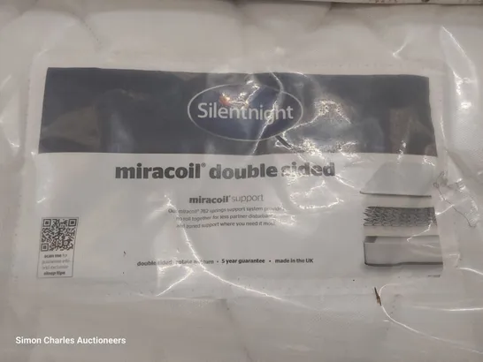 QUALITY BAGGED 3' SINGLE SILENTNIGHT MIRACOIL DOUBLE SIDED MATTRESS 