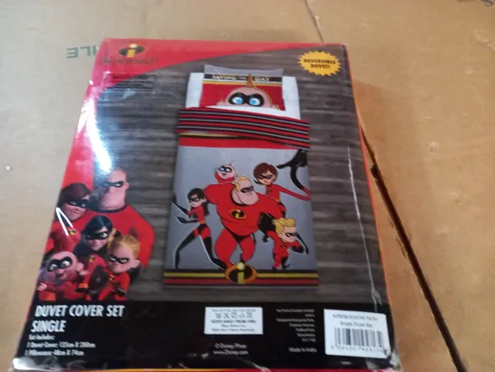 THE INCREDIBLES SINGLE DUVET SET