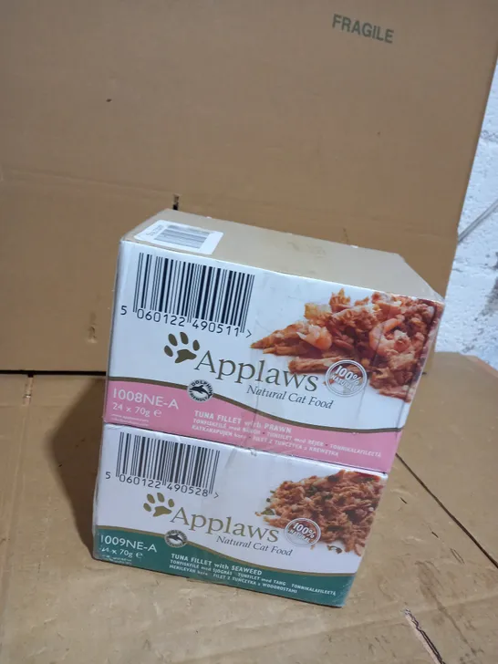 2 SETS OF APPLAWS 24X70 NATURAL CAT FOOD 