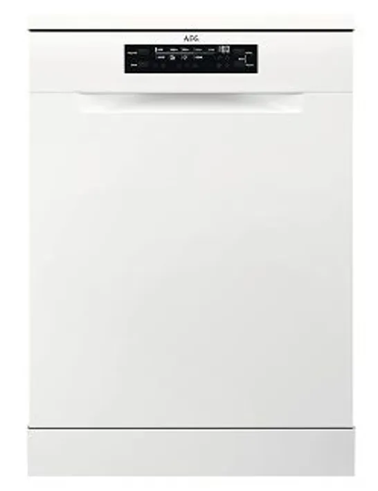 AEG 7000 SERIES DISHWASHER FFB73727PW, GLASSCARE SATELLITECLEAN FREESTANDING DISHWASHER, 60 CM, 15 PLACE SETTINGS, AIRDRY, ENERGY CLASS D, WHITE  RRP £625