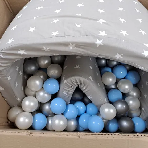 COTTON BALL PIT GREY AND STARS