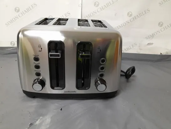 BOXED COOKWORKS 4 SLICE METAL TOASTER 2300 WATT