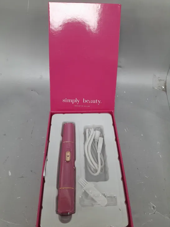 SIMPLY BEAUTY 2 IN 1 SUPER SMOOTH FACE & BROWS HAIR REMOVER, FUCHSIA