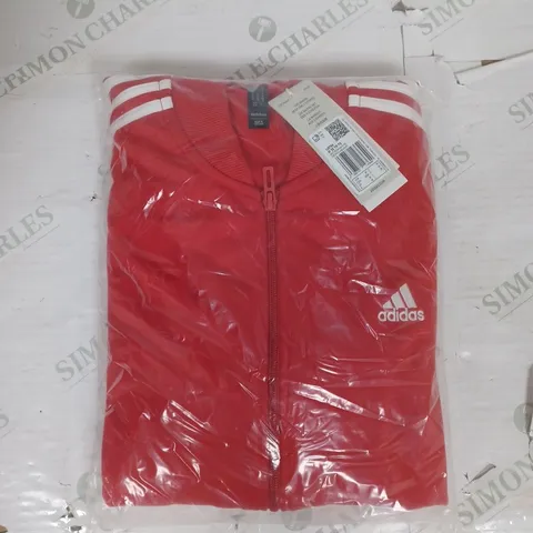 ADIDAS REGULAR FIT 3 STRIPE TRACKSUIT IN RED SIZE M