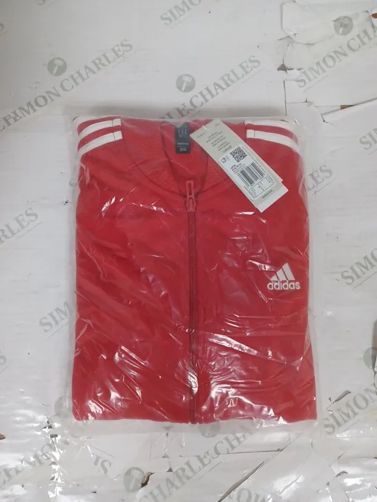 ADIDAS REGULAR FIT 3 STRIPE TRACKSUIT IN RED SIZE M