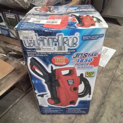 BOXED CLARKE JETSTAR 1850 POWER WASHER