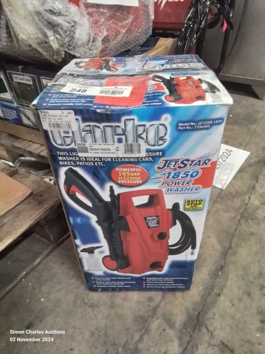 BOXED CLARKE JETSTAR 1850 POWER WASHER