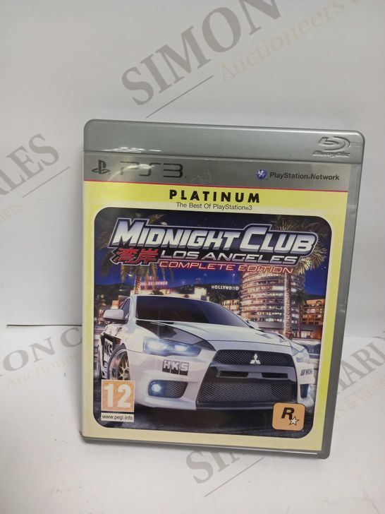 PS3 MIDNIGHT CLUB LOS ANGELES COMPLETE EDITION    12+
