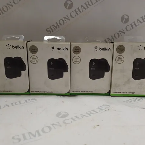 4 X BOXED BELKIN MIXIT 12W UNIVERSAL HOME CHARGERS 