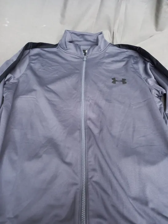 UNDER ARMOUR GREY ZIP UP JACKET - LARGE