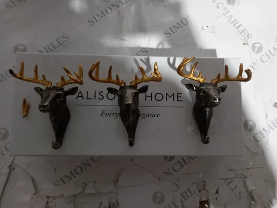 BOXED ALISON CORK SET OF 3 WALL HOOKS WITH GIFT BOX