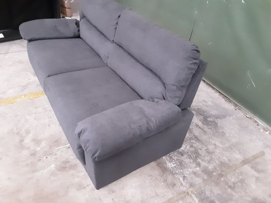 DESIGNER GREY FABRIC 2-SEATER SOFA 