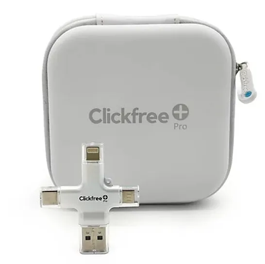 CLICKFREE PRO 128GB UNIVERSAL PHOTO & VIDEO STORAGE BACKUP FOR PHONE PEARL