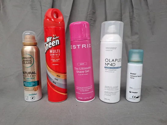 APPROXIMATELY 10 ASSORTED AEROSOL ITEMS IN INCLUDE SELF-TAN MIST, SHAVE GEL, DRY SHAMPOO, ETC- COLLECTION ONLY