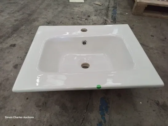 BOXED CANELLI CERAMIC SINGKE TAP VANITY BASIN WHITE 500 × 400mm