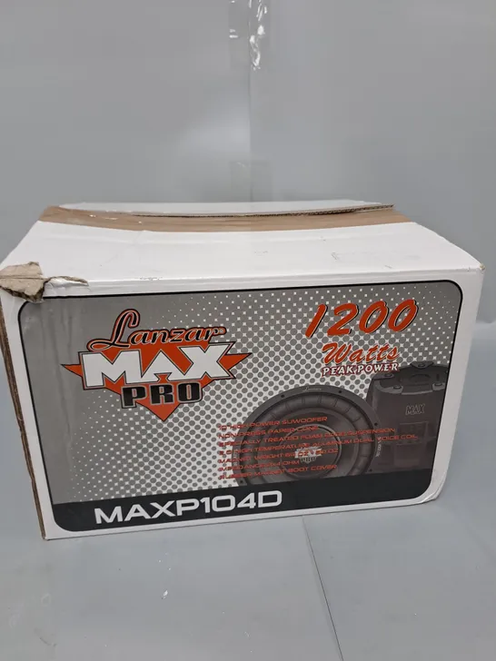 1 LANZA MAX PRO 10'' 1200WATT SMALL ENCLOSURE DUAL 4 OHM SUBWOOFER