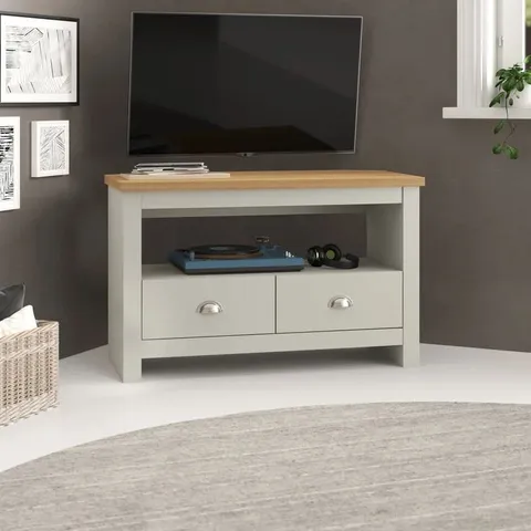 BOXED LORETTA TV STAND FOR TVS UP TO 42" - GREY (1 BOX)