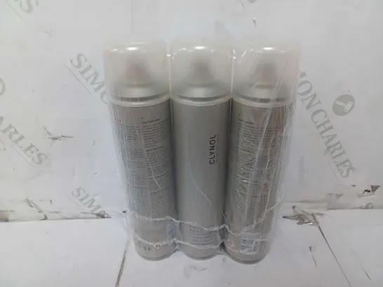 8 BOXED AND CELLOPHANE WRAPPED PACKS OF THREE CLYNOL SALON EXCLUSIVE HAIR SPRAY (2 BOXES)