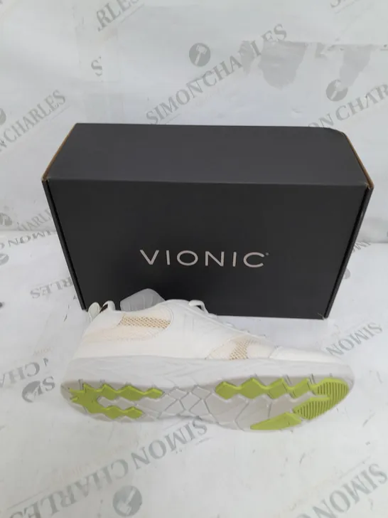 BOXED PAIR OF VIONIC CREAM MESH TRAINERS SIZE 6